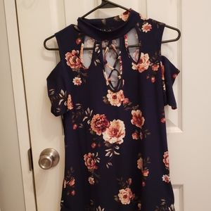 Peek a boo shoulder top.